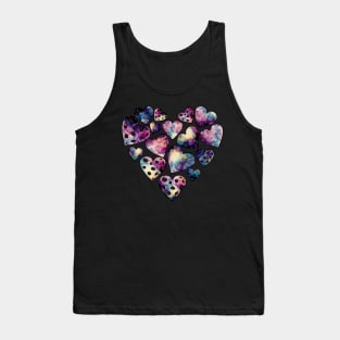 Hand Drawn Watercolor Heart Tank Top